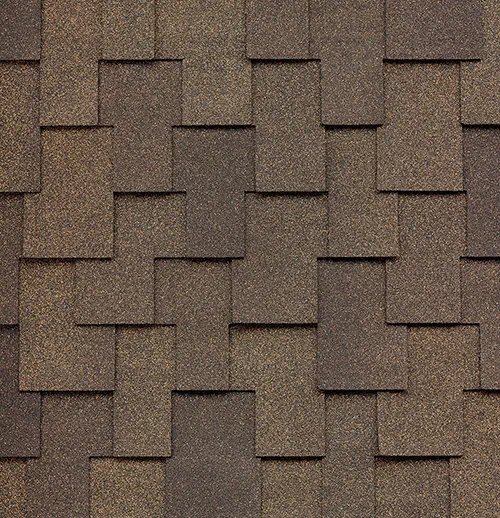 Malarkey Roofing Windsor Scotchgard Antique Brown roof shingle swatch